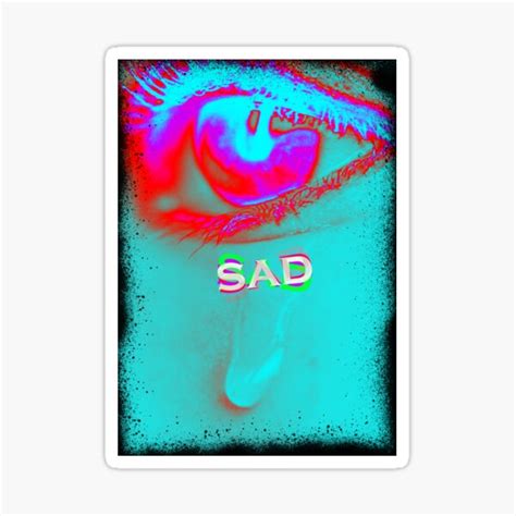 Vaporwave Sad Sad Aesthetic Streetwear Sticker By Nelt123 Redbubble