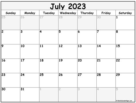 Printable July 2023 Calendar Pdf Get Latest News 2023 Update