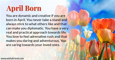 What Does Your Birth Month Say About You Born In April
