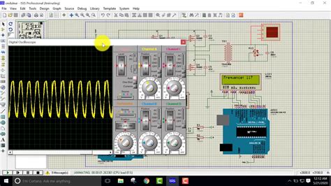 Sine Pwm Signal With Variable Frequency With Arduino And Proteus Youtube