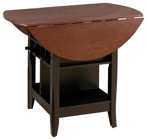 Jofran Brunette Cherry Drop Leaf Counter Height Table With