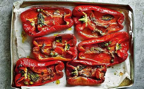 Baked Peppers With Anchovies And Capers Recipe