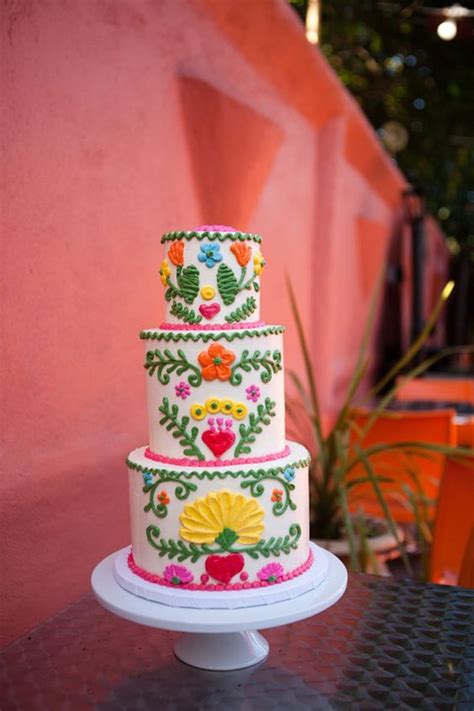 26 Cheerful And Colorful Mexican Wedding Cakes Weddingomania