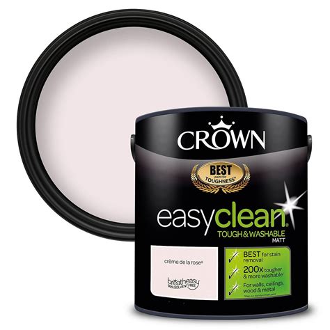 Crown Easyclean 200 Creme De La Rose Matt Paint 25l Homebase