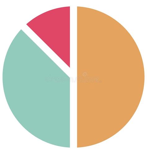 Pie Chart Color Isolated Vector Icon That Can Be Easily Modified Or