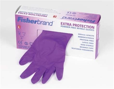 Fisherbrand Disposable Powder Free Non Sterile Extra Protection Nitrile