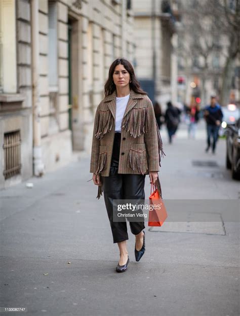 Deborah Reyner Sebag Is Seen Wearing Jacket With Fringes During Paris