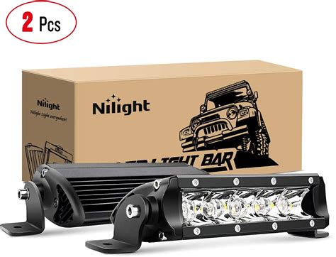 Nilight 40001s B Bar Super Slim 2pcs 7 Inch 30w Spot