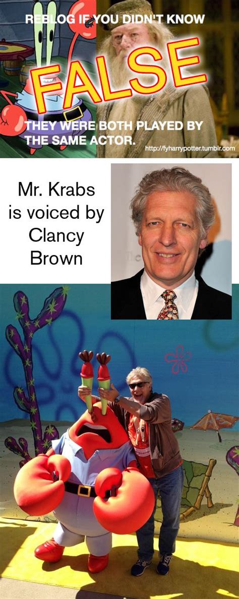 Michael Gambon Is Not The Voice Actor For Mr Krabs It S Clancy Brown People Michael Gambon