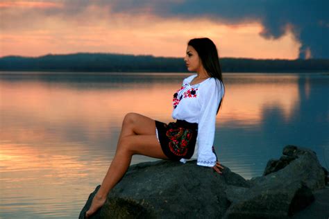Free Images Sea Person Girl Woman Sunset Sunlight Morning Lake Leg Model Reflection