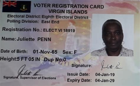 Voters Registration Cards To Be Used For Elections Government Of The Virgin Islands
