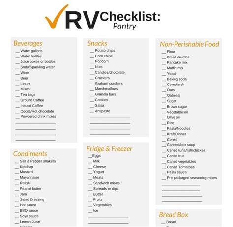 Free Printable Rv Setup Checklist