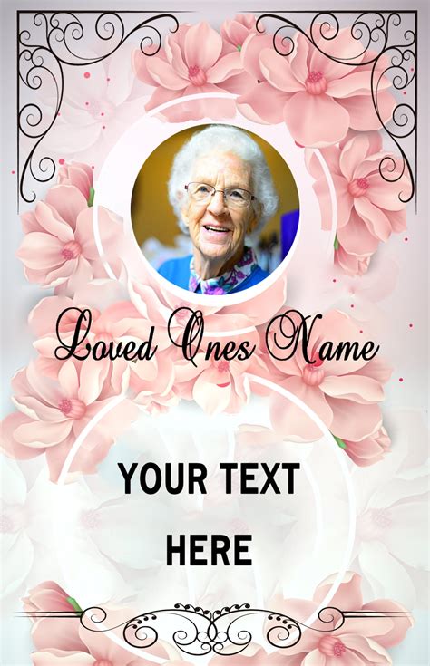 Pink Rose Funeral Program Publisher Template 8 Pages 85x11 Etsy