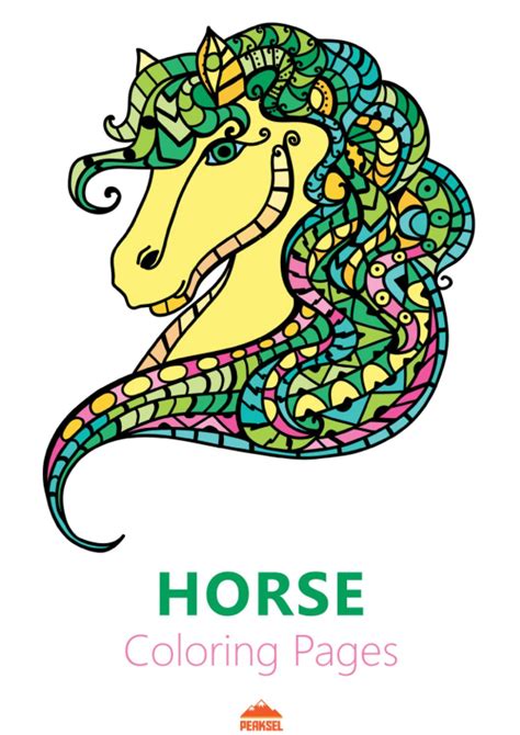 Horse Coloring Pages Printable Coloring Book For Adults By Marko