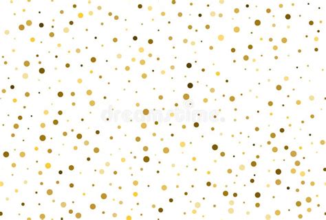 Polka Dot Gold Confetti Clip Art Vector Texture Background For Stock