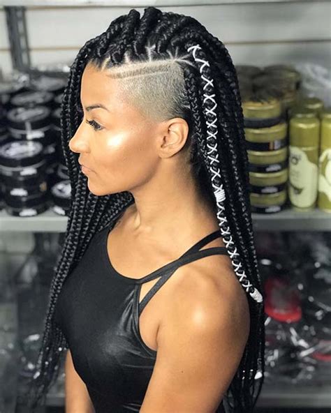 One of the hottest hair trends for black women includes braided & twisted hairstyles with shaven sides. 43 Badass Braids with Shaved Sides for Women | StayGlam