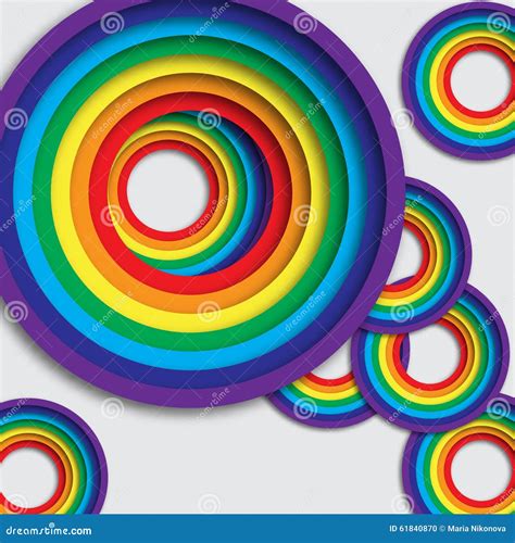 Rainbow Colorful Circles Stock Vector Illustration Of Motion 61840870