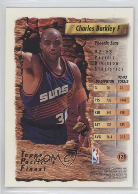 Topps Finest Charles Barkley Phoenix Suns Basketball Card Ebay