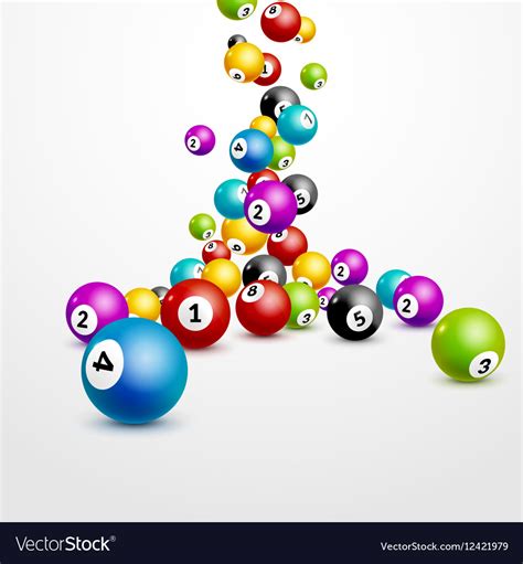 Bingo Lottery Balls Numbers Background Royalty Free Vector