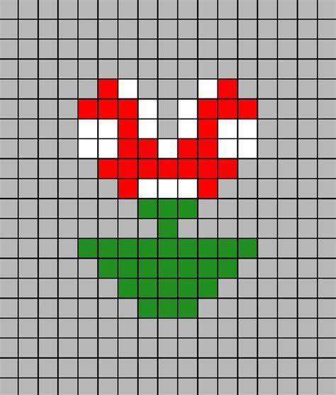 A Small Pixel Art Template Of The Mario Plant From The Nintendo Game