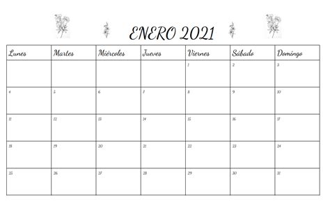 Calendario Enero 2021 Calendario Enero Lunes Martes Miercoles