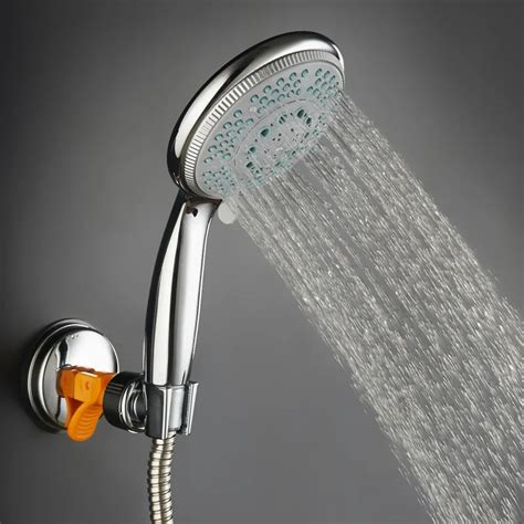 Water Saving Round Shower Head Abs Plastic Hand Hold Rain Spray Bath