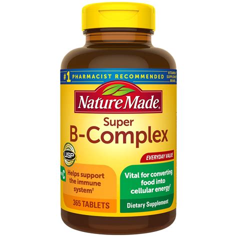 Nature Made Super B Complex Tablets With Vitamin C And Folic Acid 365