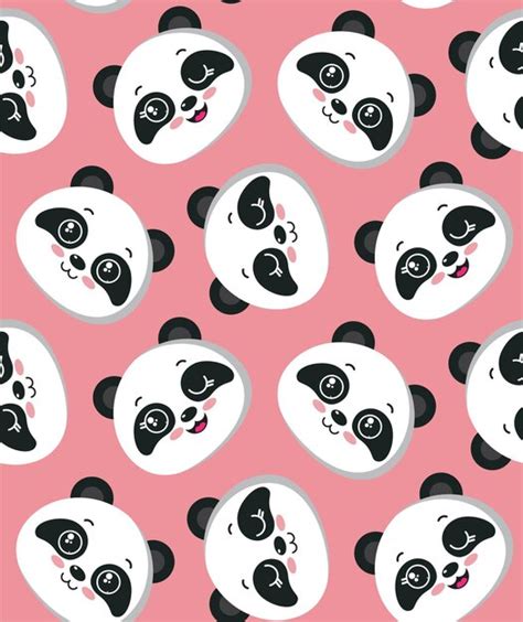 Premium Vector Vector Seamless Pattern With Cute Panda Faces