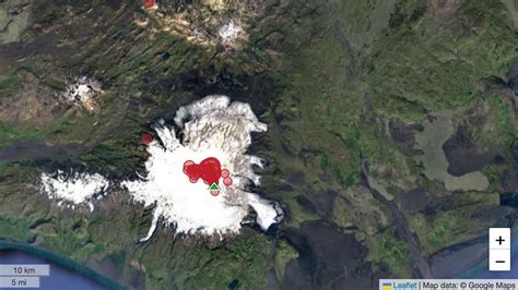 Strong Earthquake Swarm In Katla Volcano Iceland 58 Earthquakes And