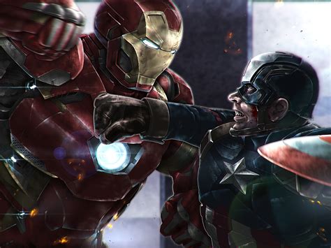 1600x1200 Captain America Vs Iron Man 4k 2020 Wallpaper1600x1200