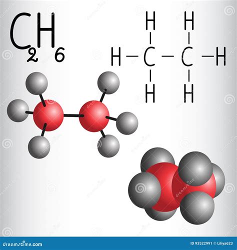 Ethane Molecule Structure C2h4 Royalty Free Stock Photography