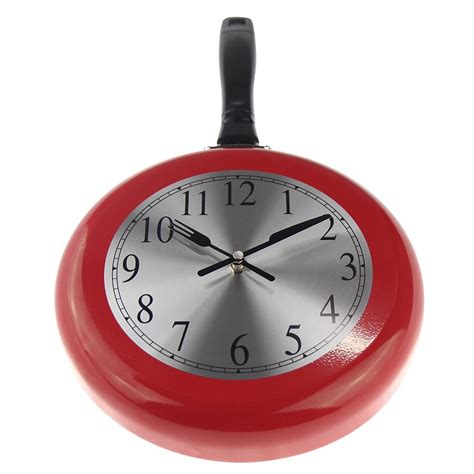 Whilst our wall clocks will make a lovely addition to any room, our mirror clocks are the perfect when enjoying a well deserved tea break, our kitchen clocks will bring character to your kitchen whilst making sure you can keep an eye on the time. Wall Clock, 10 inch Metal Frying Pan Kitchen Wall Clock ...