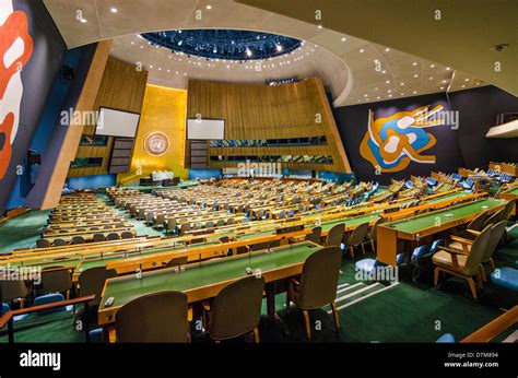 The United Nations General Assembly Hall In New York City Stock Photo
