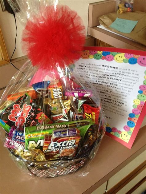 Find the best gifts for your girlfriend's birthday, valentine's day, or just because. Goodbye we will miss you candy gram. Candy bouquet ...