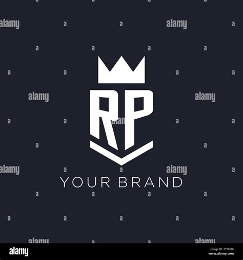 Rp Logo With Shield And Crown Initial Monogram Logo Design Ideas Stock Vector Image And Art Alamy