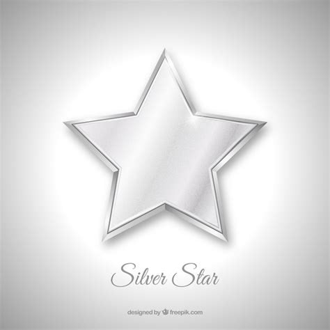 Premium Vector Silver Isolated Star