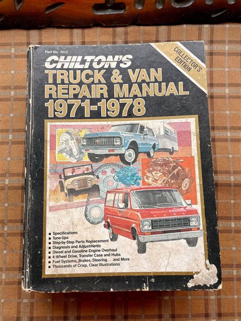1971 1978 Chiltons Truck Service Shop Repair Manual Etsy