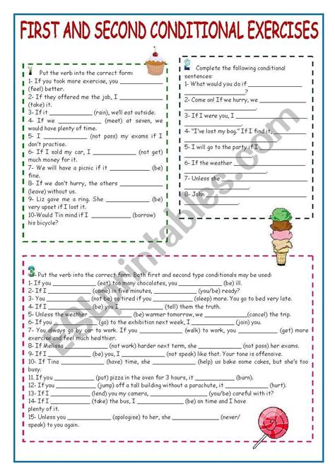 First And Second Conditional Exercises Esl Worksheet By Neusferris