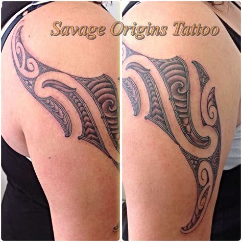 Maori Shoulder Piece Porirua Tatau Polynesian Tattoo Tattoos The