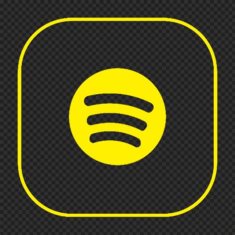 Transparent HD Outline Spotify Square App Icon Citypng