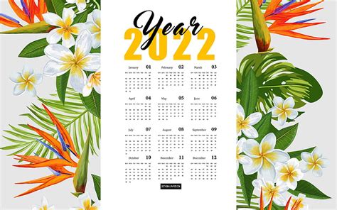2022 Calendar 3d Colorful Background 2022 All Months Calendar 3d