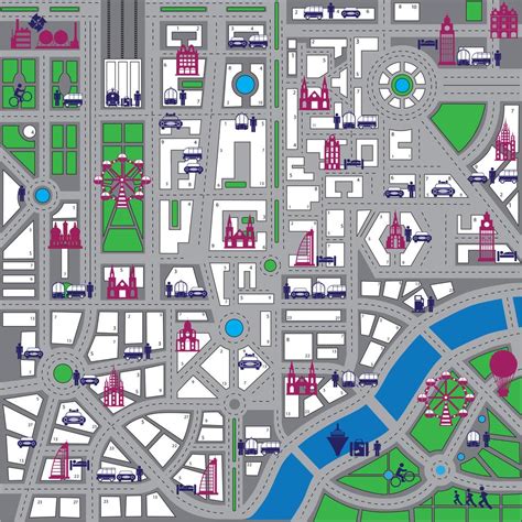 Mappa Della Città 511939 Arte Vettoriale A Vecteezy
