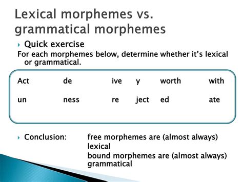 Incompletion word trees for each word below, draw a word tree. PPT - Morphology PowerPoint Presentation, free download ...