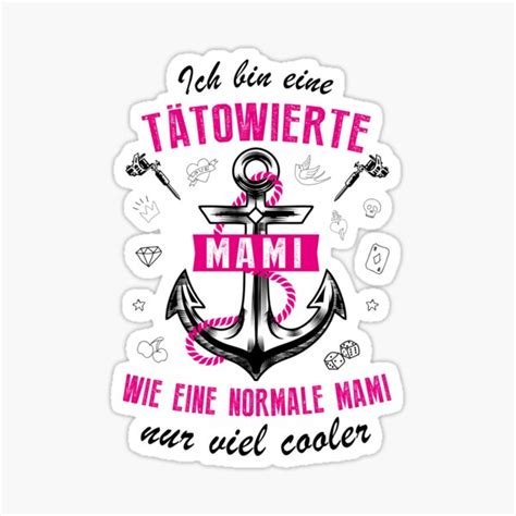 Tattooed Mommy Sticker For Sale By Manupop Redbubble