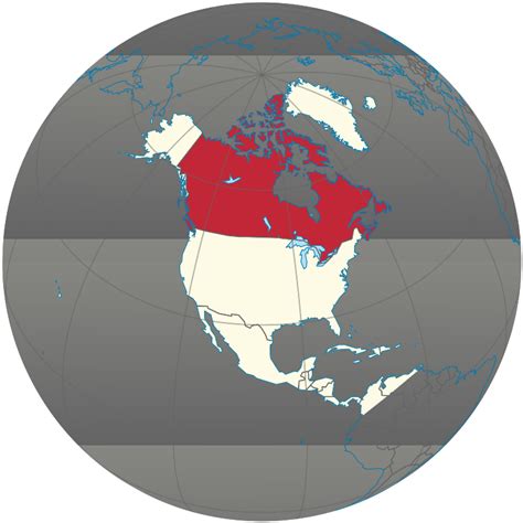 ملفcanada On The Globe North America Centeredsvg المعرفة