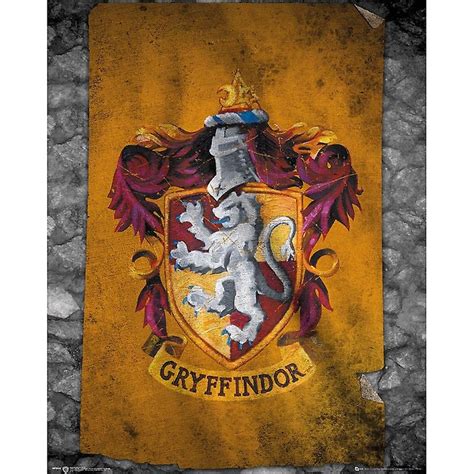 Harry Potter Gryffindor Flag Mini Poster Fruugo Us