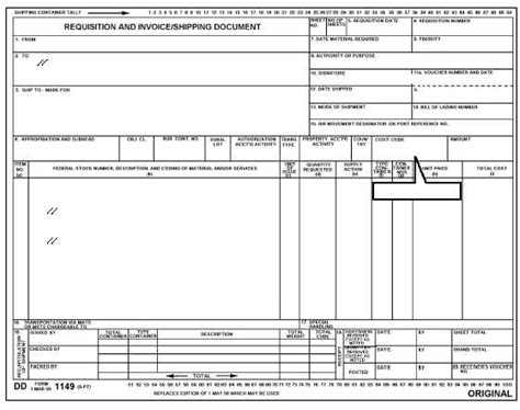Milstrip Requisition Document Navsup Form 1250 1