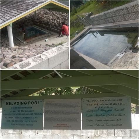 hot water springs in baths village nevis west indies relaxing pool saint kitts and nevis
