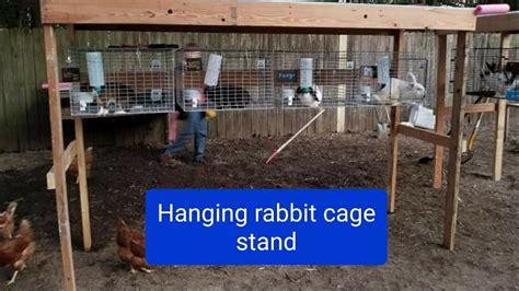 How To Build A Hanging Rabbit Cage Rack Youtube