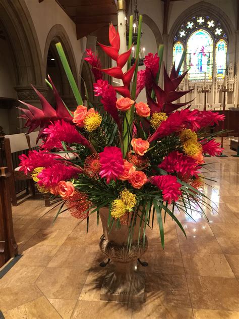 Pentecost Tongues Of Fire Arrangements Church Flower Arrangements